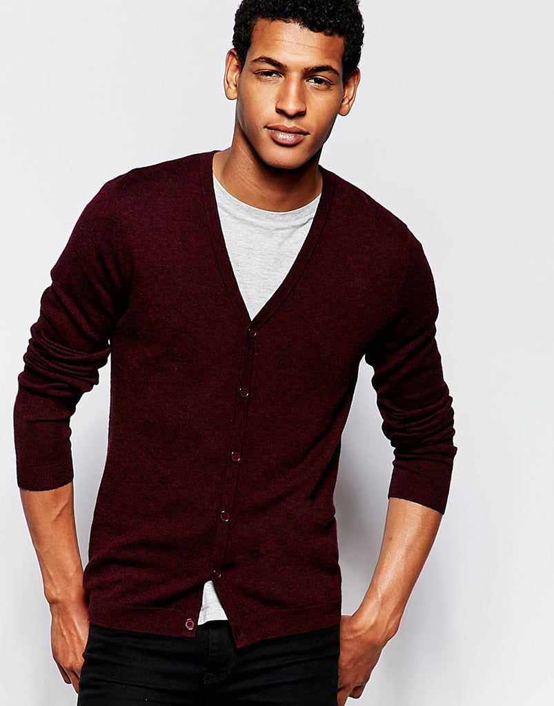 ASOS V Neck Cardgian in Merino